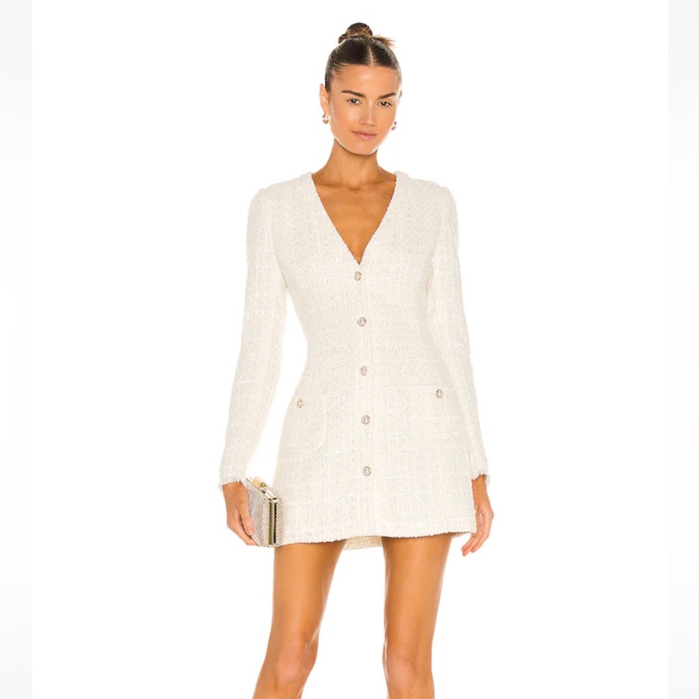 SAU LEE Audrey Dress in Ivory